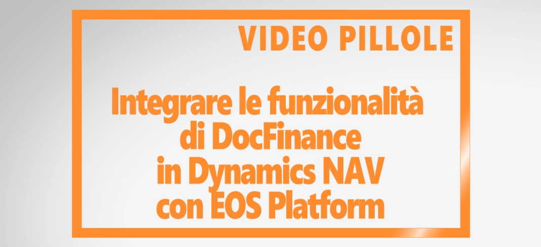 DocFinance in Microsoft Dynamics NAV con EOS Platform