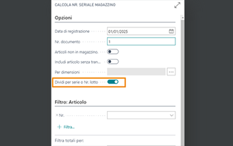 Inventory with Serial and Lot Number per Business Central: funzionalità dell'app